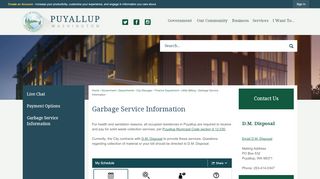 
                            6. Garbage Service Information | Puyallup, WA - Murreys Disposal Portal