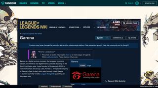 
                            8. Garena | League of Legends Wiki | Fandom - Garena Lol Portal