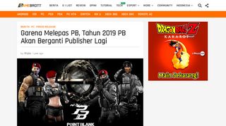 
                            7. Garena Melepas PB, Tahun 2019 PB Akan Berganti Publisher ... - Gemscool Portal Pb Garena