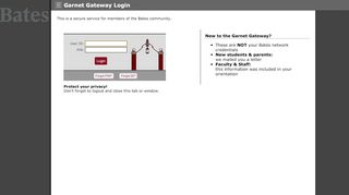 
                            3. Garnet Gateway: User Login - Bates College - Bates Employee Portal