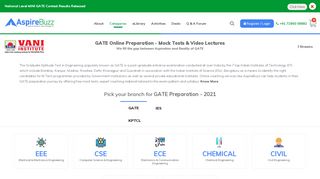 
                            2. GATE Online Preparation - Mock Tests & Video Lectures - Vani Test Series Portal