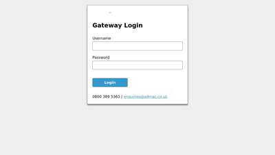 Gateway Login - Admac