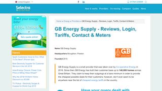 
GB Energy Supply: Reviews, Smart Meter & Login - Selectra  
