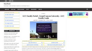 
                            8. GCU Faculty Portal - GCU Faculty Login - bazzbeat - Grand Canyon University Faculty Portal