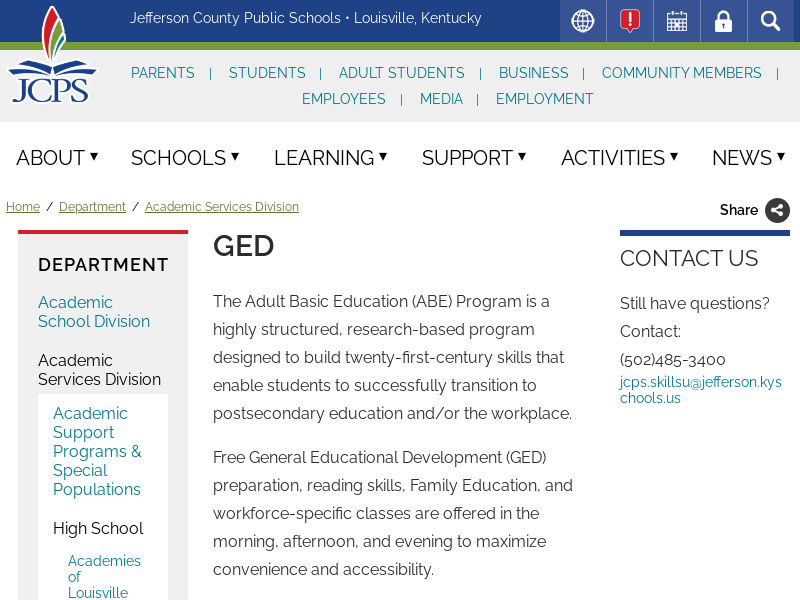 
                            8. Ged | Jcps