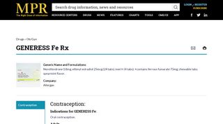 
                            1. GENERESS Fe Dosage & Rx Info | Uses, Side Effects - I Am Generess Portal