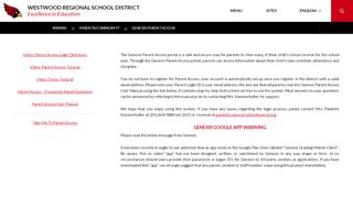 
                            7. Genesis Parent Access - Westwood Regional Schools - Westwood Student Email Portal