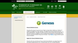 
                            8. Genesis Parent Portal - Pemberton Township Schools - Brick Township High School Parent Portal
