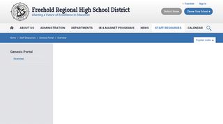 
                            3. Genesis Portal / Overview - Freehold Regional High School District - Genesis Parent Portal Freehold
