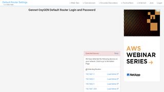 
                            8. Gennet OxyGEN Default Router Login and Password - Gennet Portal