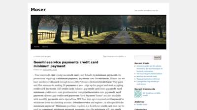 Geonlineservice payments credit card minimum payment  Moser