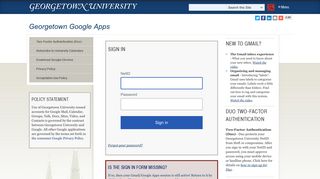 
Georgetown Google Apps | Georgetown University  

