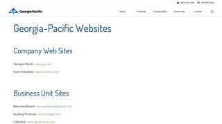 Georgia-Pacific Websites - Georgia-Pacific