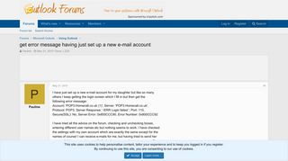 
                            6. get error message having just set up a new e-mail account ... - Pipex Homecall Webmail Login