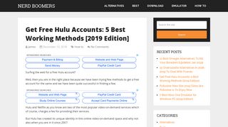 
                            9. Get Free Hulu Accounts: 5 Best Working Methods [2019 ... - Hulu Account Portal Password 2018