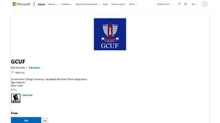 
                            7. Get GCUF - Microsoft Store - Gcuf Student Portal