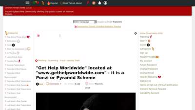 "Get Help Worldwide" located at "www.gethelpworldwide.com ...