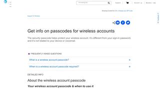 
                            9. Get Info on Passcodes for Wireless Accounts - AT&T - At&t Wireless Portal Password