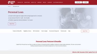 
                            5. Get Instant Personal Loans Online | IDFC FIRST ... - Capital First - Capital First Portal Personal Loan