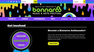 
                            7. Get Involved – Bonnaroo Music & Arts Festival - Bonnaroo Portal