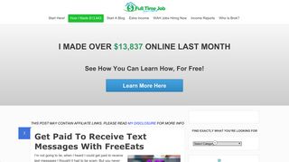 
                            2. Get Paid To Receive Text Messages With FreeEats | Full Time ... - Freeeats Login