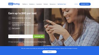 
                            7. Get Paid to Test - UserTesting - Earn At Home Club Portal
