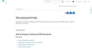 
                            7. Get Password Help - Wireless Support - AT&T - At&t Wireless Portal Password