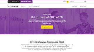 
                            1. Get to Know ACCUPLACER | ACCUPLACER - Accuplacer Student Portal