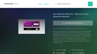 
                            4. Get Webmail.exa-networks.co.uk news - Exa Networks ... - Exa Networks Portal