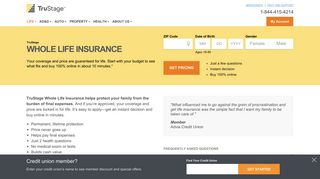 
                            3. Get whole life insurance with no medical exam at TruStage - Trustage Insurance Portal