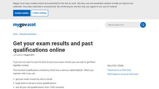 
                            5. Get your exam results and past qualifications online - mygov ... - My Sqa Portal
