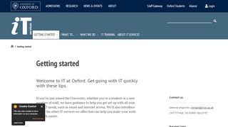 Getting started - It Services, University of Oxford