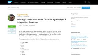 
Getting Started with HANA Cloud Integration ... - SAP Blogs  
