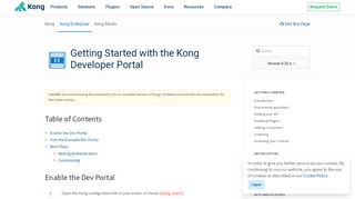 
                            2. Getting Started with the Kong Developer Portal - v0.32-x | Kong - Open ... - Kong Developer Portal