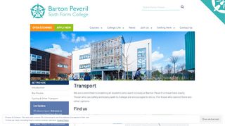 
                            8. Getting to College | Barton Peveril College - Barton Peveril Student Portal