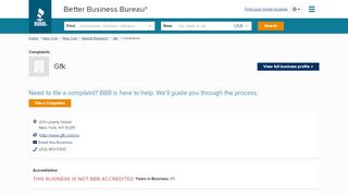 
                            8. Gfk | Complaints | Better Business Bureau® Profile - Gfk Surveys Portal