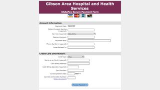 
                            7. Gibson Area Hospital Secure Payment Portal - USAePay - Gibson Area Hospital Patient Portal