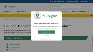 
GIC non-Medicare health insurance products | Mass.gov  
