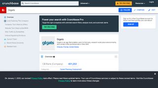 
                            2. Gigats - Overview | Crunchbase - Gigats Com Portal