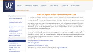 
                            2. GIMS - Graduate School | University of Florida - UF Graduate ... - Gims Login