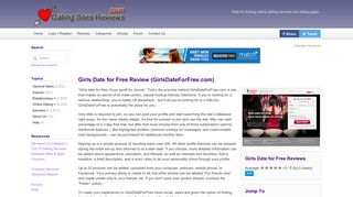 Girls Date for Free Review (GirlsDateForFree.com) - Dating ... - Girlsdateforfree Sign In Portal