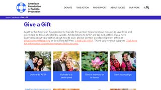 
                            3. Give a Gift — AFSP - Afsp Donor Drive Portal