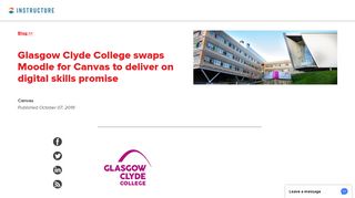 
                            8. Glasgow Clyde College swaps Moodle for Canvas to deliver ... - Glasgow University Moodle Portal