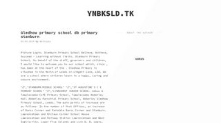 
                            7. Gledhow primary school db primary stanburn - ynbksld.tk - Stanburn Primary School Db Primary Portal