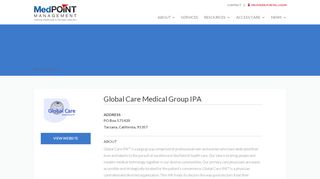 
                            6. Global Care Medical Group IPA - MedPOINT Management - Global Care Insurance Provider Portal