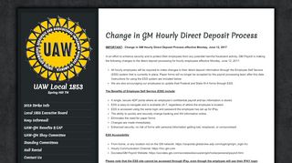
GM Direct Deposit Change | - UAW Local 1853
