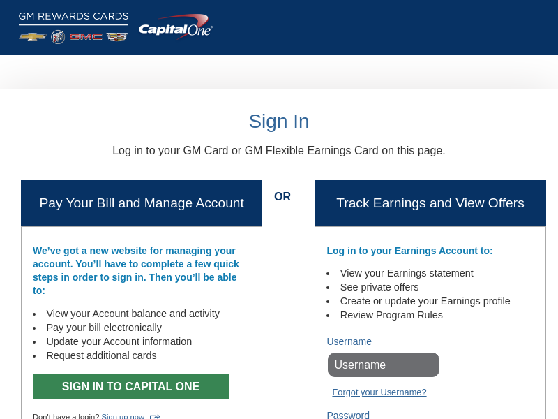 GM Rewards Credit Cards  GM Card - Capital One  GM ...