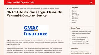 
                            7. GMAC Auto Insurance Login, Claims, Bill Payment ... - Gmac Auto Insurance Portal