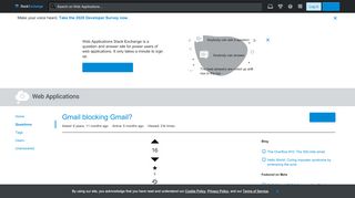 Gmail blocking Gmail? - Web Applications Stack Exchange