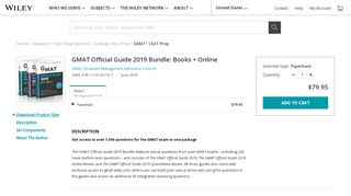 
                            3. GMAT Official Guide 2019 Bundle: Books + Online | Wiley - Gmat Wiley Portal